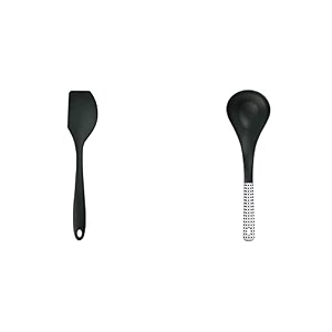wonderchef 63152291 waterstone silicone spatula black amp waterstone silicone ladle black combo