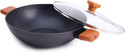 WONDERCHEF Caesar Forged Kadhai 28 cm diameter with Lid 3.7 L capacity (Aluminium, Non-stick, Induction Bottom)