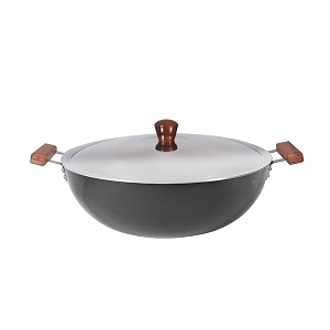 Wonderchef Ebony Aluminium Hard Anodised Deep Kadhai