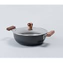 Wonderchef Ebony Aluminium Hard Anodized Deep KadhaiKadai