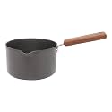 Wonderchef Ebony Hard Anodized Nonstick Sauce Pan | 16cm Non Stick Sauce Pan | 2L | 3.25 mm | Black and Brown