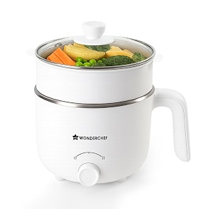 wonderchef luxe multi cook kettle  12 l  600w  ivory  2 years warranty dual power modes quick boiling automatic shut-off overheat protection  boil-dry protection