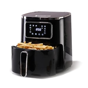wonderchef platinum air fryer digital rapid air technology temperature and time control digital interface 5 liters 2 year warranty