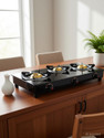 WONDERCHEF Ruby Black 3 Burner Glass Glass