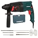 WONDERCUT WC-GP-26-B Corded Electric Rotary Hammer with 26mm SDS Plus,1600W Copper Armature,5 Functions with Vibration Control, With Bmc Box,3 Drill Bits,2 Chisel,1 Metal Depth Gauge | Blue &amp; Black