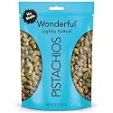 Wonderful Pistachios No Shells, Lightly Salted Nuts, Resealable Bag, Protein Snacks, Gluten Free, Healthy Snack, 12 Ounce (Pack of 6)