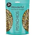 Wonderful Pistachios No Shells, Sea Salt & Vinegar Flavored Nuts, Resealable Bag, Protein Snacks, Gluten Free, Salty Snacks, 11 Ounce (Pack of 12)