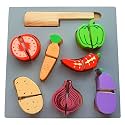 9 pcs Kids Fruits Cutting Toys for 2+ Year Old Boy/Girl- Wooden Pretend Play Toy, Hand-Eye Coordination, Learning Fruits, Cutting Board and Knife (2 to 6 Years Old Child)