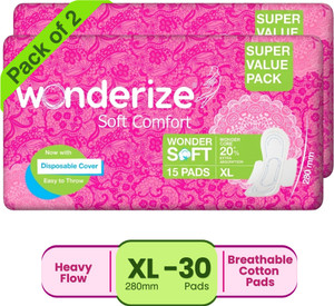 Wonderize Soft Comfort XL Sanitary Napkin 30