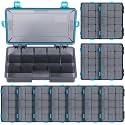 Wonderjune 12 Pack Fishing Tackle Box Waterproof 3600 Tackle Tray, Blue