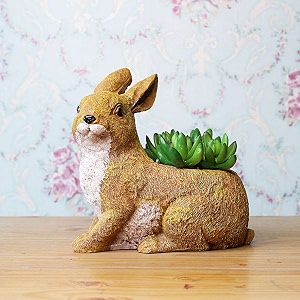 wonderland resin rabbit animal statue garden planter pots and planters for garden balcony decoration brown 78 x 5 x 78 inches