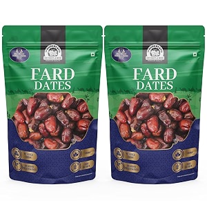 wonderland foods 1kg 500g x 2 premium fard dates pouch soft and chewy texture khajur khajoor no preservatives no added sugar rich in iron fibre amp vitamins whole