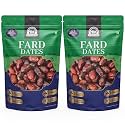 Wonderland Foods 1Kg (500g X 2) Premium Fard Dates Pouch Soft And Chewy Texture Khajur, Khajoor, No Preservatives, No Added Sugar, Rich In Iron, Fibre &amp; Vitamins, Whole