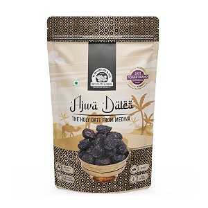 wonderland foods 200g ajwa dates pouch  healthy amp nutritious soft khajoor  khajur rich in iron fibre amp vitamins  dry fruits