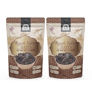 wonderland foods 400g 200g x 2 premium kalmi safawi dates pouch  healthy amp nutritious soft khajoor  khajur rich in iron fibre amp vitamins