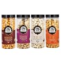 Wonderland Foods 400g (100g X 4) Roasted &amp; Flavoured Makhana (Foxnut) Tangy Masala, Sriracha, Sea Salt Vinegar &amp; Peri Peri Foxnut Jar Combo Pack