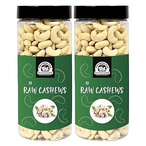 wonderland foods 1kg 500g x 2 whole raw cashew kaju w400-grade jar  dry fruits