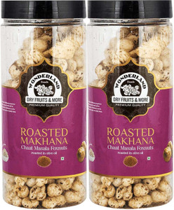 wonderland makhana premium chaat masala foxnuts pack of 2-100g each assorted nuts 2 x 100 g