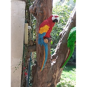 wonderland red 185 inches height large wall parrot in red for homegarden amp outdoor decor wall decoration wall hanging bird animal statue balcony decor kids room