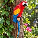 Wonderland Red 18.5 Inches Height large wall parrot in Red For Home/Garden & Outdoor decor, wall decoration, wall hanging, bird animal statue, balcony decor, kids room