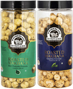 wonderland roasted makhana mint chaat  jalepeno foxnuts assorted nuts