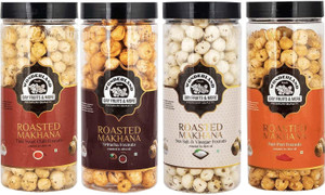 wonderland roasted makhana thai sweet chilli sriracha sea salt vinegar  peri peri assorted nuts