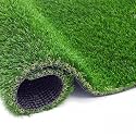 Artificial Green Grass Carpet for Balcony (2x5 FT) 35mm Realistic Grass Mat, Indoor Outdoor Garden Rug with Drainage Holes