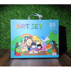 128 pieces art set portable drawing painting art supplies gifts for kids girls boys teens adults 6-8-9-12 coloring art kit gift case crayons oil pastelscolored pencils watercolors case pink