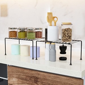 wonderstand dish rack set of 2 for kitchen cabinetsplate standutensil rack black metal