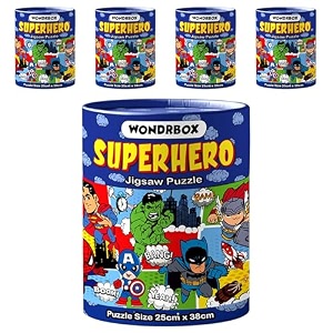 wondrbox jigsaw puzzle for kids for age 5 6 7 years boys and girls  60 pieces  size 15x10 inches superhero-6