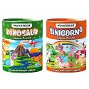 WONDRBOX Jigsaw Puzzle for Kids for Age 5 6 7 Years Boys and Girls | 60 Pieces | Size 15X10 Inches (Dino+Unicorn)