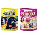 WONDRBOX Jigsaw Puzzle for Kids for Age 5 6 7 Years Boys and Girls | 60 Pieces | Size 15X10 Inches (Space+Princess)