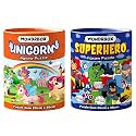 WONDRBOX Jigsaw Puzzle for Kids for Age 5 6 7 Years Boys and Girls | 60 Pieces | Size 15X10 Inches (Unicorn+Superhero)