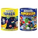 WONDRBOX Jigsaw Puzzle for Kids for Age 5 6 7 Years Boys and Girls | 60 Pieces | Size 15X10 Inches (Space+Superhero)