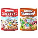WONDRBOX Jigsaw Puzzle for Kids for Age 5 6 7 Years Boys and Girls | 60 Pieces | Size 15X10 Inches (Carnival+Unicorn)