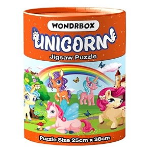 wondrbox jigsaw puzzle for kids for age 5 6 7 years boys and girls  60 pieces  size 15x10 inches unicorn puzzle