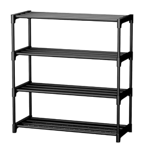 wondwild 4 shelves shoes rack for home plastic 4 tier shoe rack with shelf folding for bedroom book shelf footwear stand 4 step