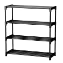 WONDWILD 4 Shelves Shoes Rack for Home Plastic, 4 Tier Shoe Rack with Shelf, Folding for Bedroom, Book Shelf, Footwear Stand (4 STEP)