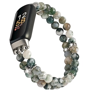 wongeto compatible with fitbit luxe bandsfashion handmade elastic stretch pearl bracelet women replacement strap for fitbit luxe accssorises