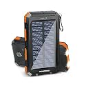 2023 Upgrade Solar Charger Power Bank-36,800Mah Portable Solar Phone Charger,Qc3.0 Fast Charger With Led Flashlight,Ip65 Waterproof Power Bank Perfect For Outdoor Activity(Orange)