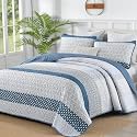 WONGS BEDDING Twin Quilt Bedding Set 2 Piece, Blue Bedspread Set