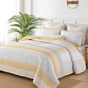 WONGS BEDDING Twin Quilt Bedding Set 2 Piece, 68"x 86",Yellow