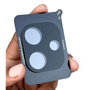 wonria back camera lens protector for poco m6 plus 5g camera glass protector guard 3d premium - black