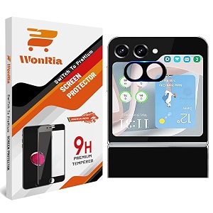 wonria back camera lens protector for samsung galaxy z flip 6 5g camera glass protector guard 3d premium - black