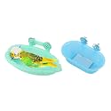 Wontee Bird Bath with Mirror for Small Birds Budgie Parakeet Cage, 2 Pcs