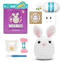 The Woobles Beginner Crochet Kit with Scissors Kit - JoJo the Bunny