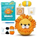 The Woobles Beginner Crochet Kit with Scissors Kit - Sebastian the Lion
