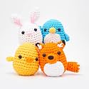 The Woobles Crochet Kit Bundle for Beginners (Penguin, Chick, Fox, Bunny)