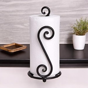 wood art store metal black tissue roll paper holderpaper towel holder for home paper roll dispenser for bathroom and dining table s shape