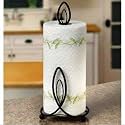 WOOD ART STORE Metal Black Tissue Roll Paper Holder/Paper Towel Holder for Home, Paper Roll Dispenser for Bathroom and Dining Table (Candle Shape)